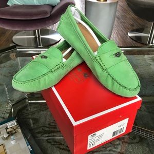 Coach Nicola Nubuck Loafers- Grass Green